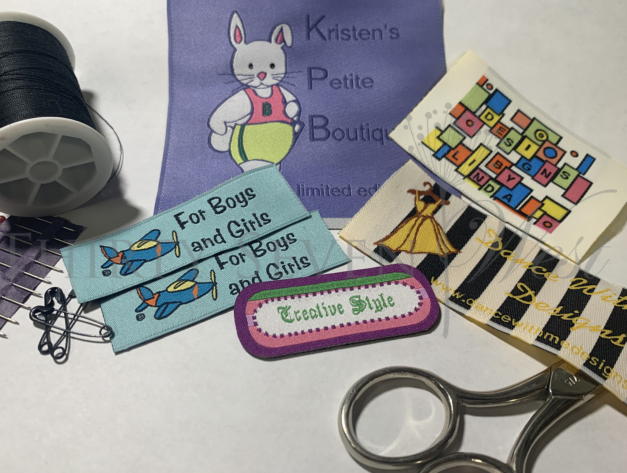 Custom Sew In Cloth Tags and Labels  - 50+ Labels